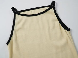 Yurel Contrast Line Sleeveless Top