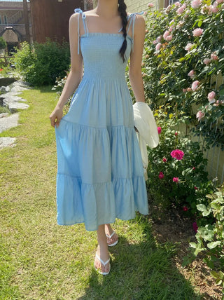 Zenb Smoke Tiered Sleeveless Long Dress