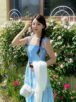 Zenb Smoke Tiered Sleeveless Long Dress