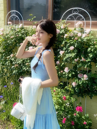 Zenb Smoke Tiered Sleeveless Long Dress