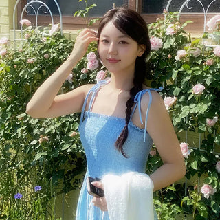 Zenb Smoke Tiered Sleeveless Long Dress