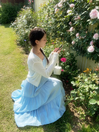 Zenb Smoke Tiered Sleeveless Long Dress