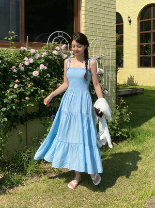 Zenb Smoke Tiered Sleeveless Long Dress