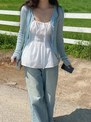Janu Bamboo Cashmere Ribbed Long Sleeve Cardigan