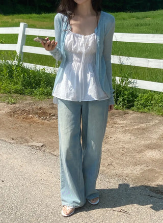 Janu Bamboo Cashmere Ribbed Long Sleeve Cardigan