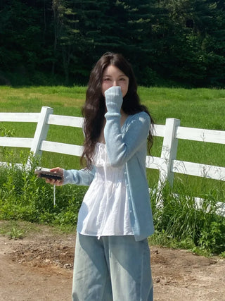 Janu Bamboo Cashmere Ribbed Long Sleeve Cardigan