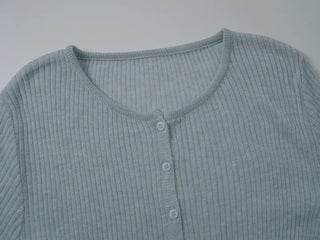 Janu Bamboo Cashmere Ribbed Long Sleeve Cardigan