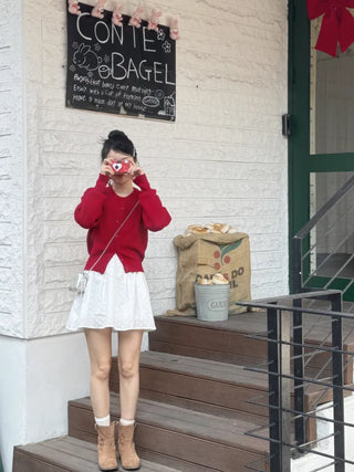 Rosé Puff Dot Mini Dress