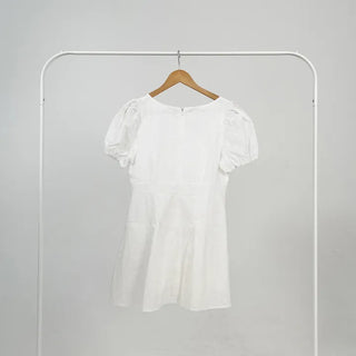 Rosé Puff Dot Mini Dress