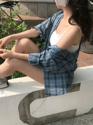 Red Stripe Summer Check Shirt