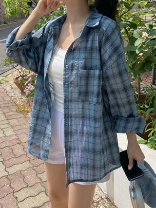 Red Stripe Summer Check Shirt