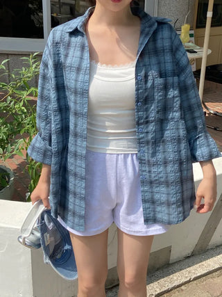 Red Stripe Summer Check Shirt