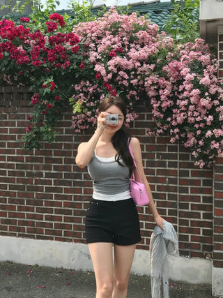 Yuka Stretchy Cheese Spandex High-Waisted Basic Shorts