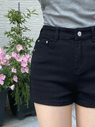 Yuka Stretchy Cheese Spandex High-Waisted Basic Shorts
