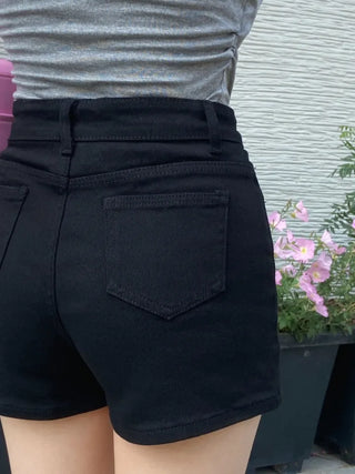 Yuka Stretchy Cheese Spandex High-Waisted Basic Shorts