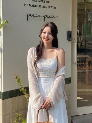 Jura Wrinkle Mesh Summer Cardigan
