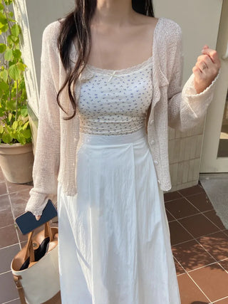 Jura Wrinkle Mesh Summer Cardigan