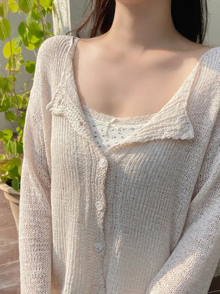 Jura Wrinkle Mesh Summer Cardigan