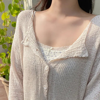 Jura Wrinkle Mesh Summer Cardigan