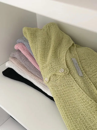 Jura Wrinkle Mesh Summer Cardigan