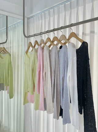 Jura Wrinkle Mesh Summer Cardigan