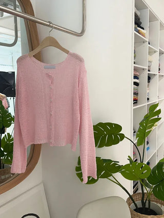 Jura Wrinkle Mesh Summer Cardigan