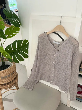 Jura Wrinkle Mesh Summer Cardigan