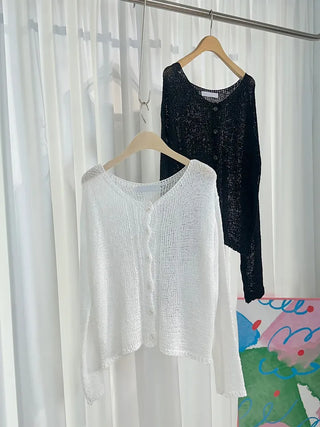 Jura Wrinkle Mesh Summer Cardigan