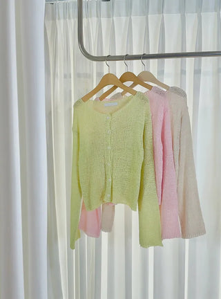 Jura Wrinkle Mesh Summer Cardigan