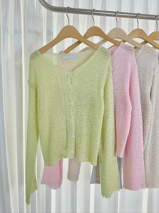 Jura Wrinkle Mesh Summer Cardigan