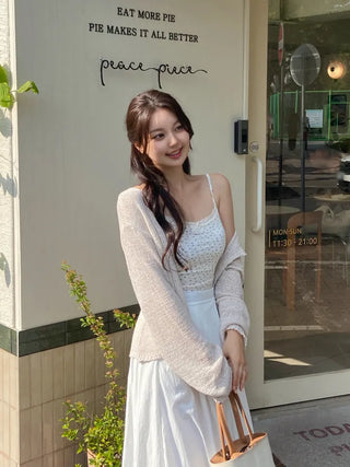 Jura Wrinkle Mesh Summer Cardigan