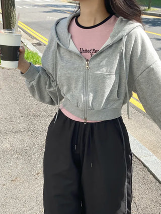 Yudi Avant Crop Zip-up Hoodie