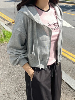 Yudi Avant Crop Zip-up Hoodie