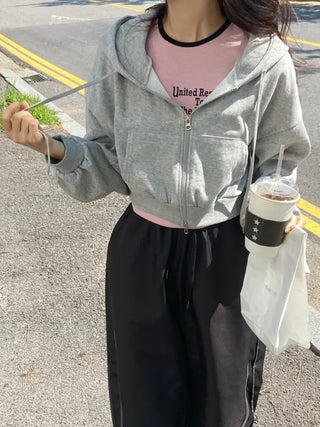 Yudi Avant Crop Zip-up Hoodie