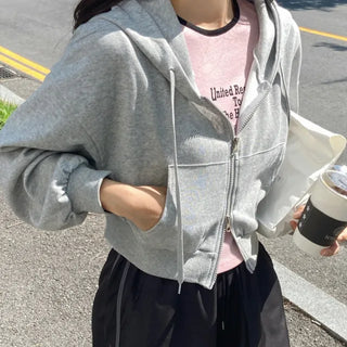 Yudi Avant Crop Zip-up Hoodie