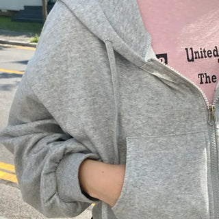 Yudi Avant Crop Zip-up Hoodie