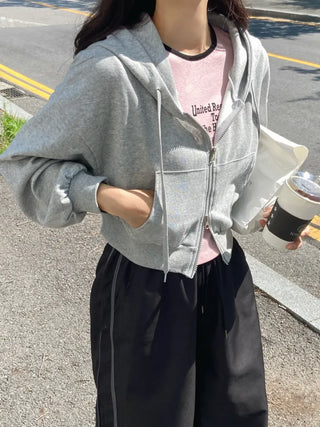 Yudi Avant Crop Zip-up Hoodie
