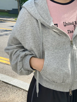 Yudi Avant Crop Zip-up Hoodie