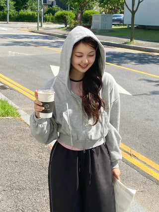 Yudi Avant Crop Zip-up Hoodie