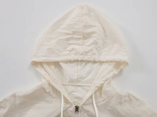 Muka Crisp Nylon Crop Windbreaker