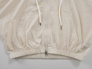 Muka Crisp Nylon Crop Windbreaker