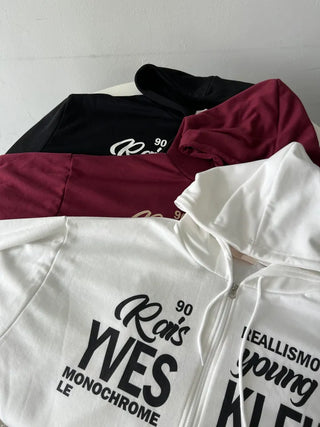 Pael Lettering Oversized Zip-up Hoodie
