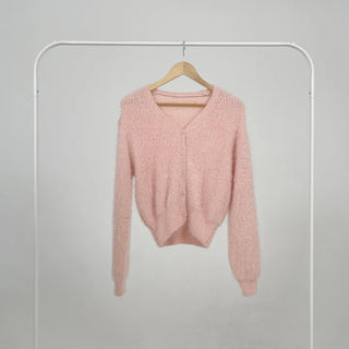 Lamong Poyon Pine Needle Fur Cardigan