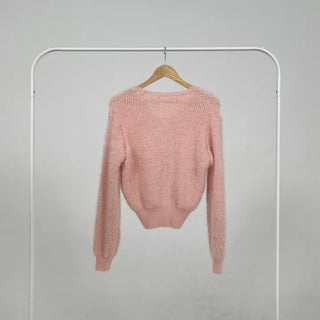Lamong Poyon Pine Needle Fur Cardigan