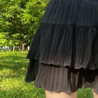 Jackie Pleated Tiered Mini Skirt