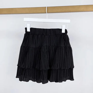 Jackie Pleated Tiered Mini Skirt