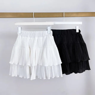 Jackie Pleated Tiered Mini Skirt