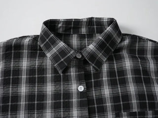 Suno Summer Linen Oversized Check Shirt