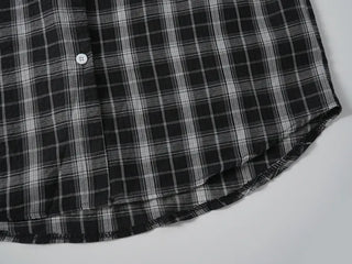 Suno Summer Linen Oversized Check Shirt