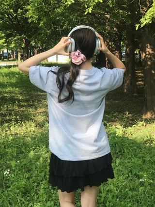 Lamo Oversized Cherry Print Short Sleeve T-shirt